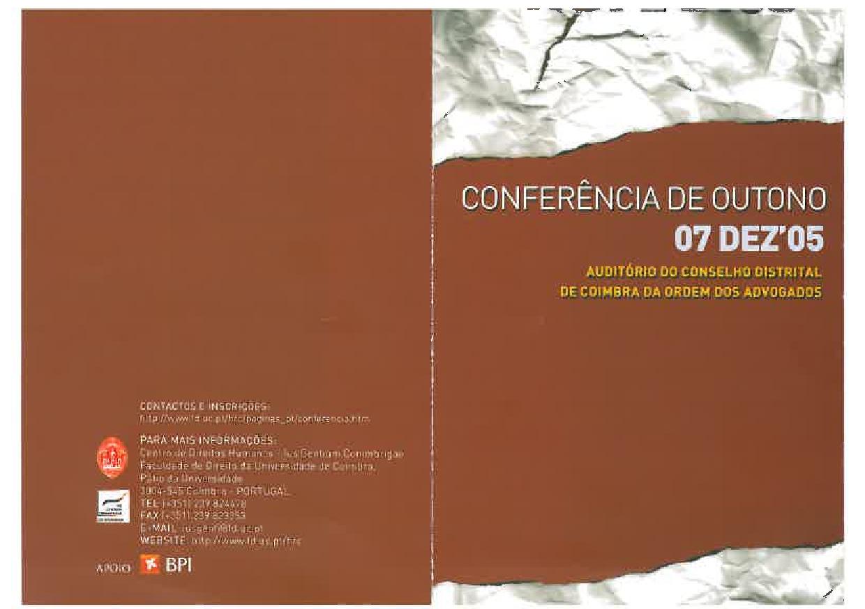 Conferência: Terrorismo e Direitos Humanos