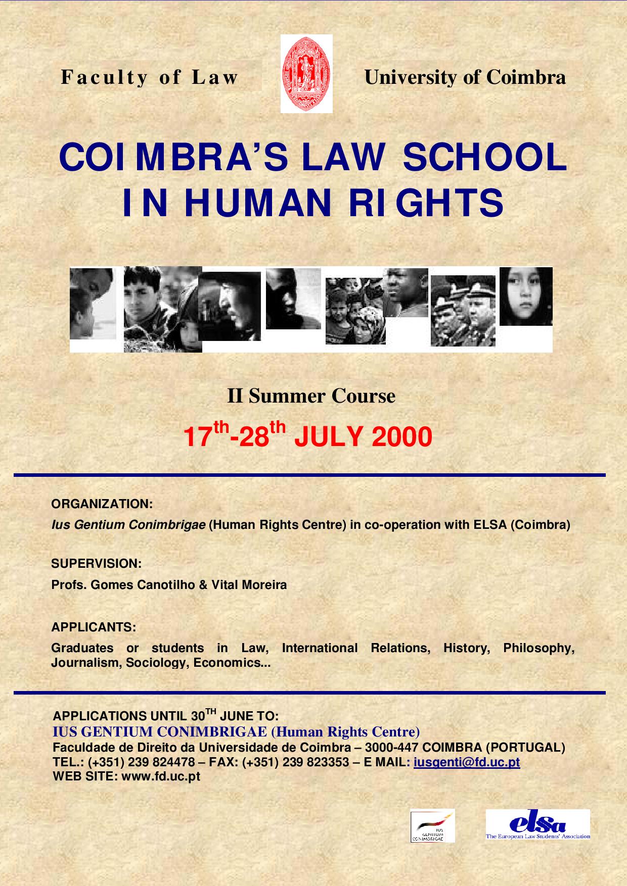 Curso de Verão “Law School in Human Rights” 