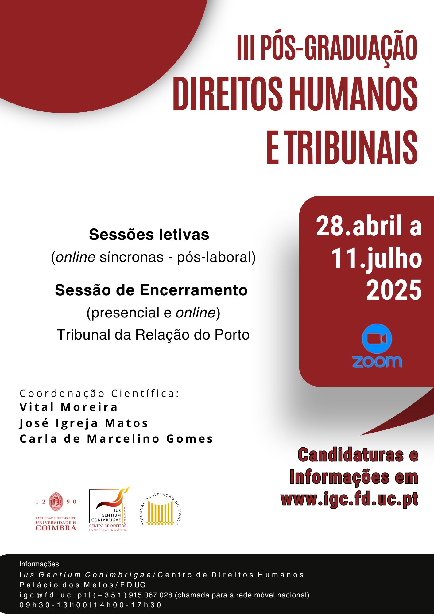 3.ª Pós-graduação em Direitos Humanos e Tribunais