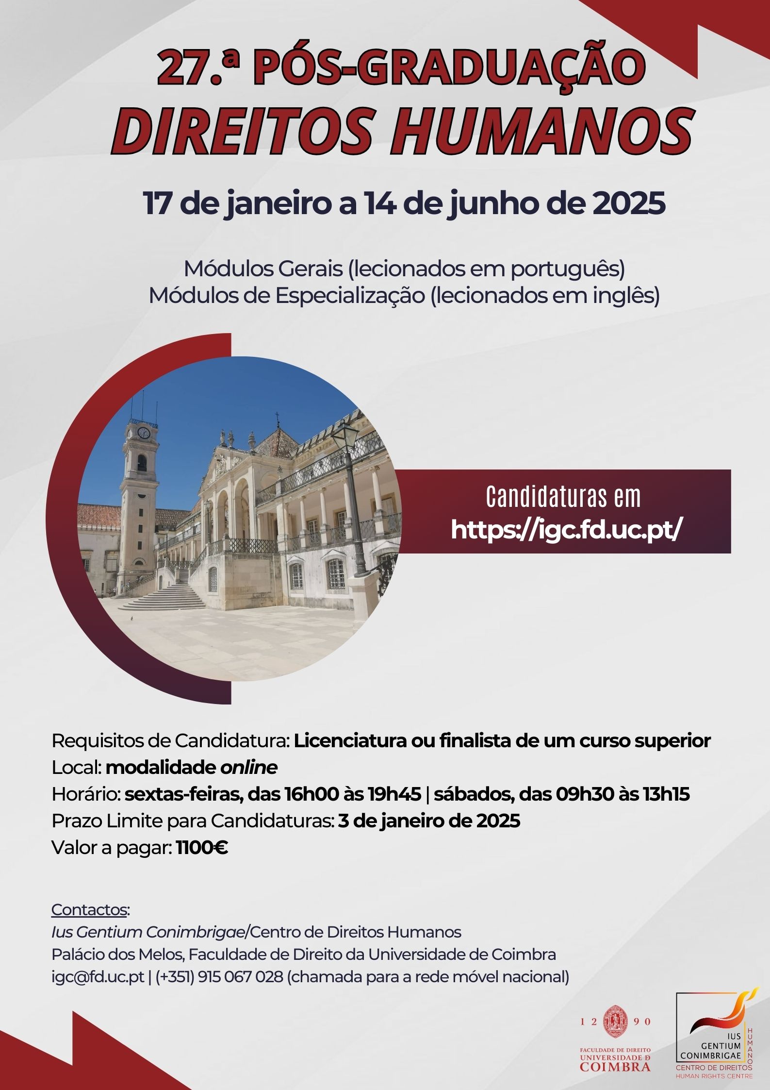 27.º Curso de Pós-graduação em Direitos Humanos