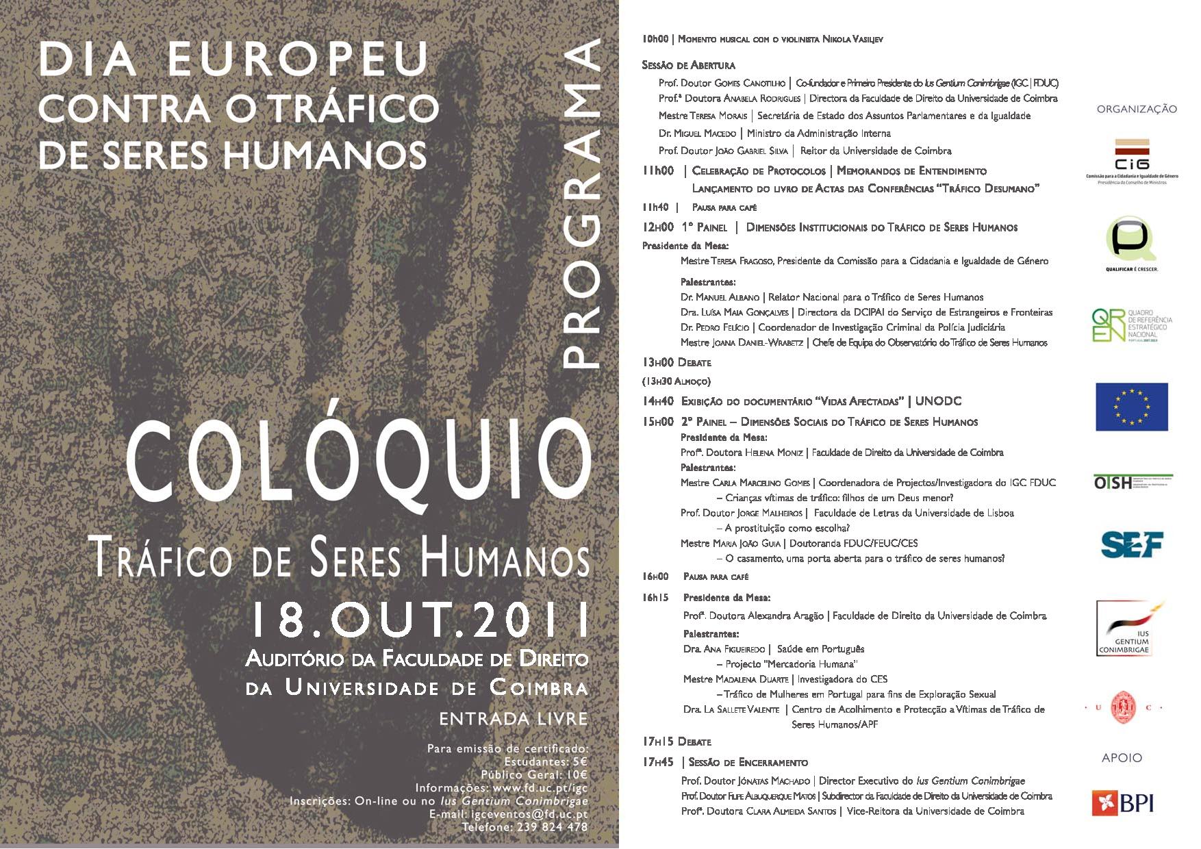 Colóquio Tráfico de Seres Humanos