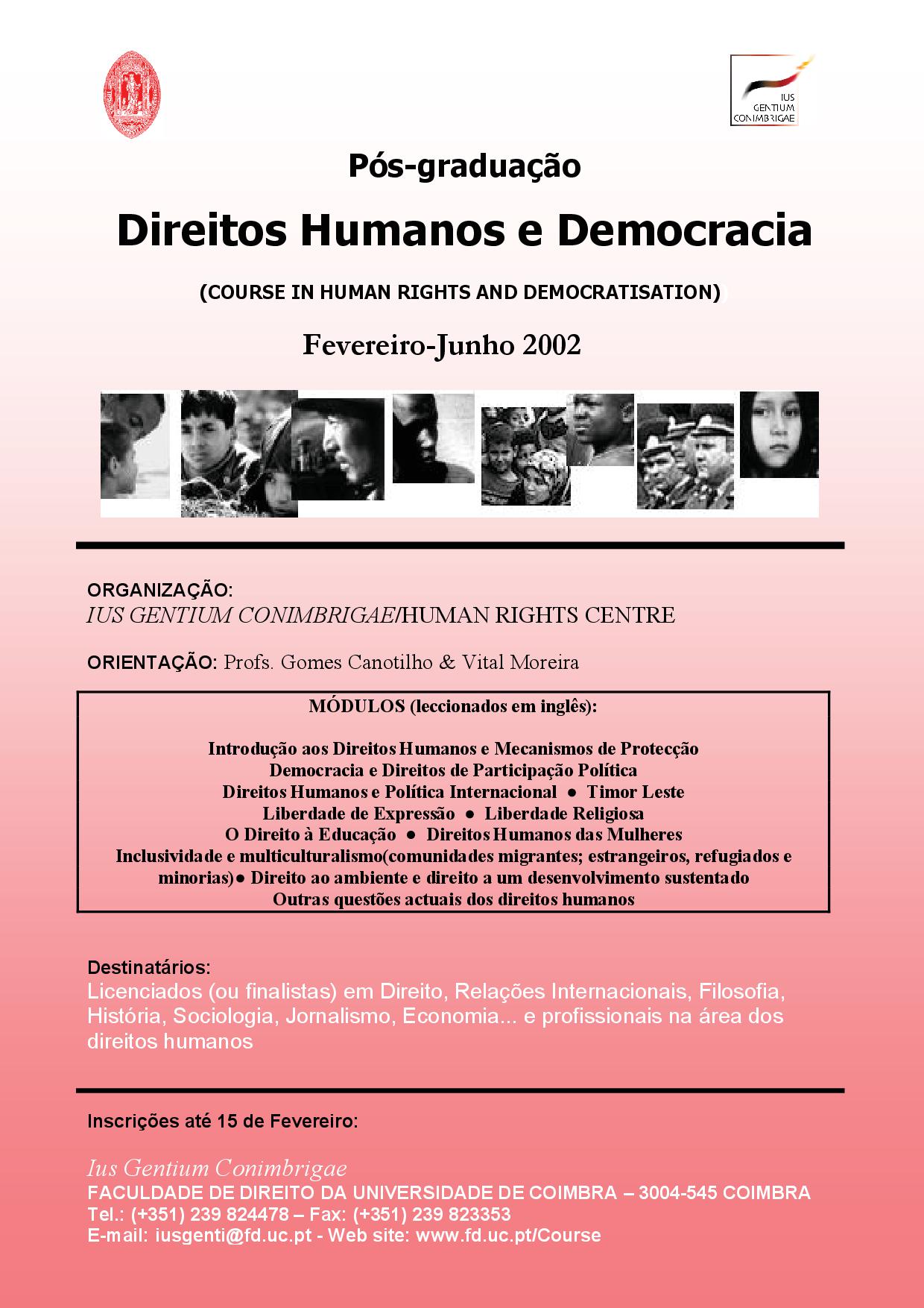 4º Curso de Pós-graduação em Direitos Humanos
