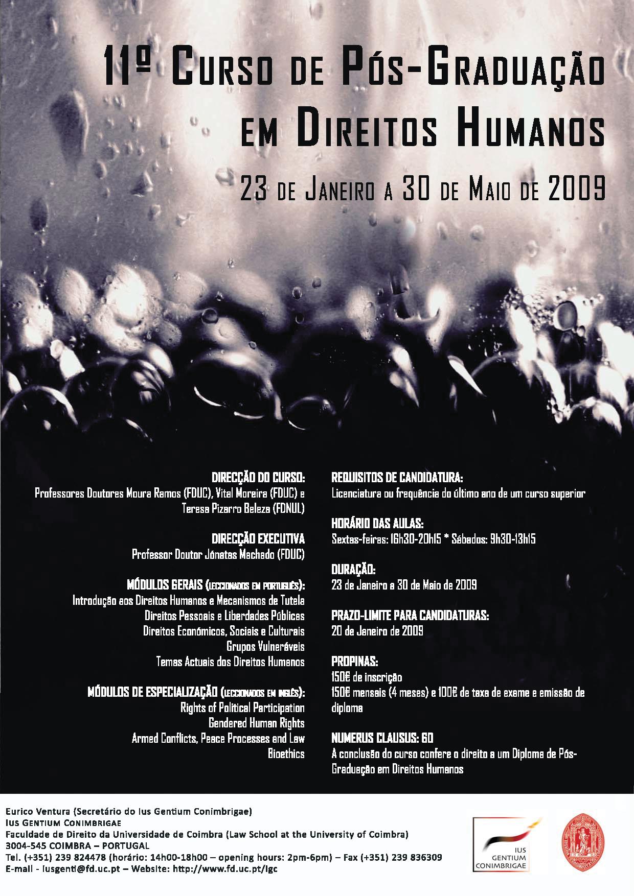 11º Curso de Pós-graduação em Direitos Humanos