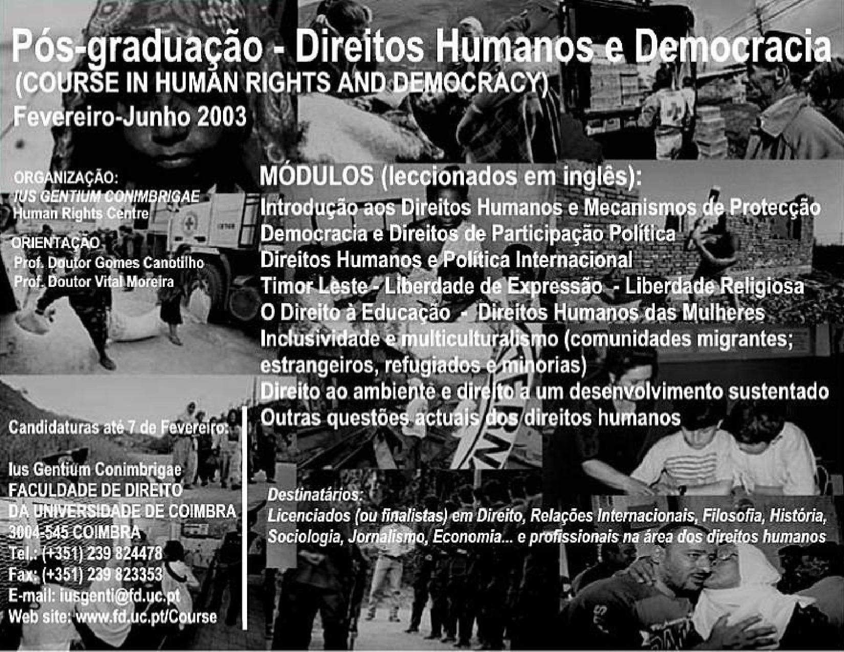 5º Curso de Pós-graduação em Direitos Humanos